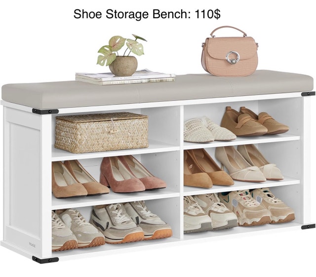 VASAGLE Shoe Bench