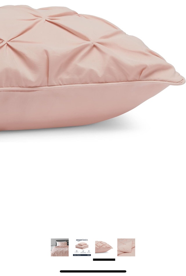 Amazon Basics Comforter Set - Blush Pink - photo 2