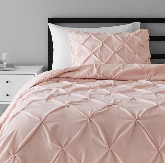 Amazon Basics Comforter Set - Blush Pink - photo 3