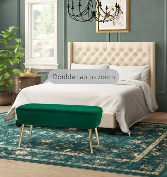 New Velvet Bench - Ottoman Bench with Golden Metal Legs - photo 2