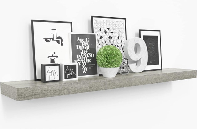 Ballucci Floating Shelves for Wall, 24" Wood Wall Shelf Set of 2