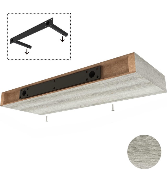 Ballucci Floating Shelves for Wall, 24" Wood Wall Shelf Set of 2 - photo 5