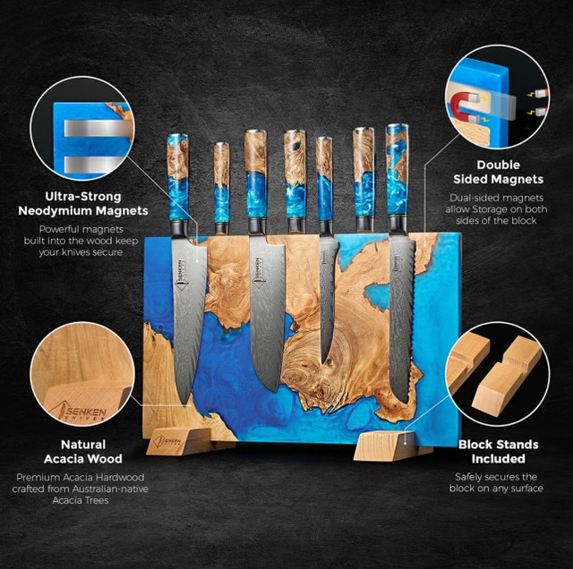 New Magnetic Knife Block - Holds Up to 16 Knives - photo 4