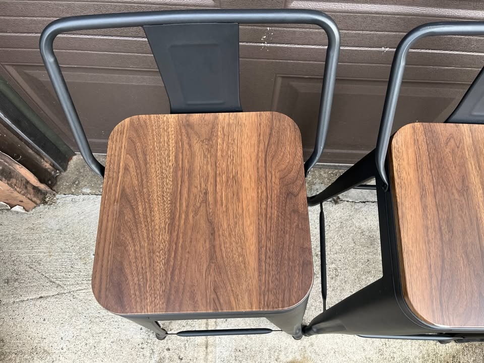 Style Metal Barstools with Backrests - photo 3