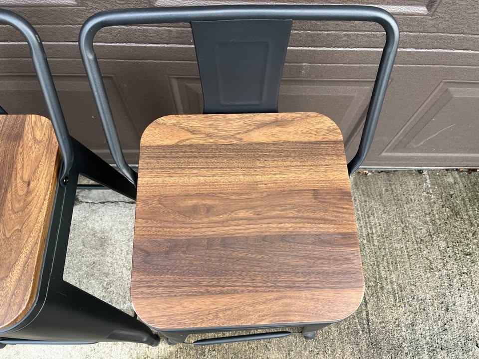 Style Metal Barstools with Backrests - photo 5