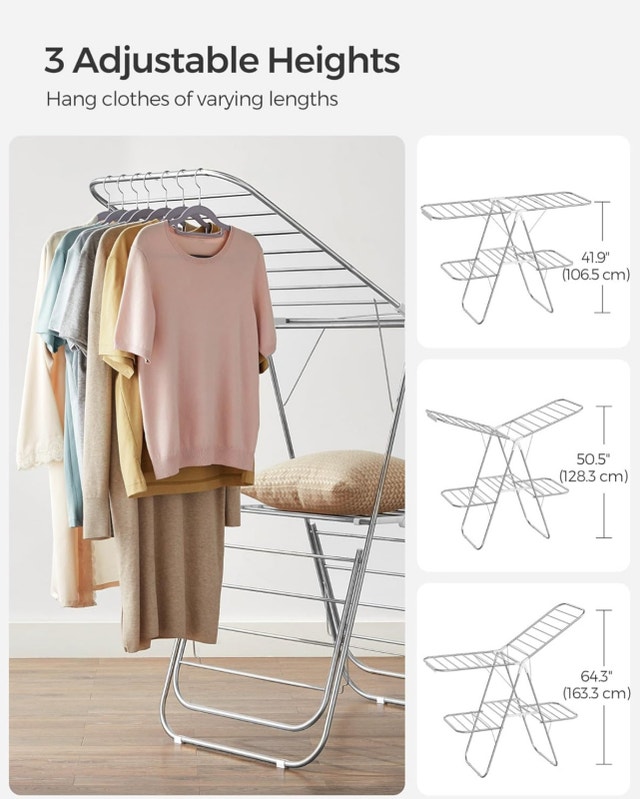 New Clothes Drying Rack, Foldable, Adjustable Wings - photo 5