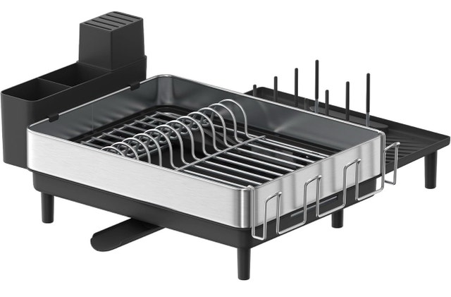 New Dish Drainer, Steel Extendable Rotating Spout