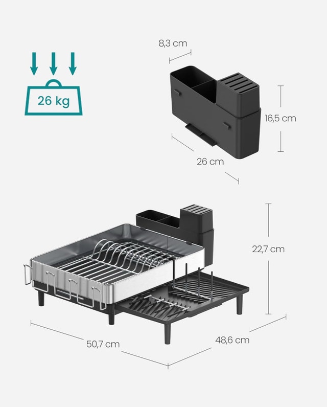 New Dish Drainer, Steel Extendable Rotating Spout - photo 3