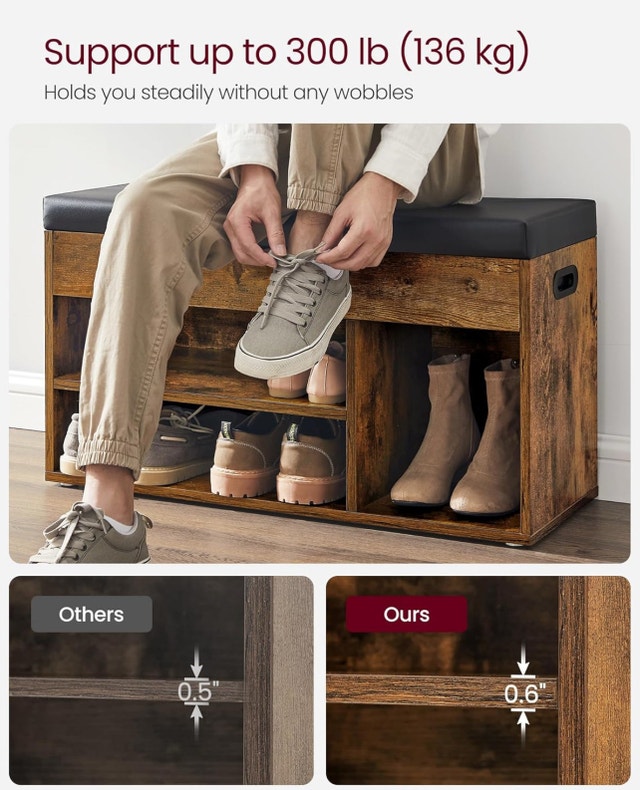 VASAGLE Shoe Bench - photo 5