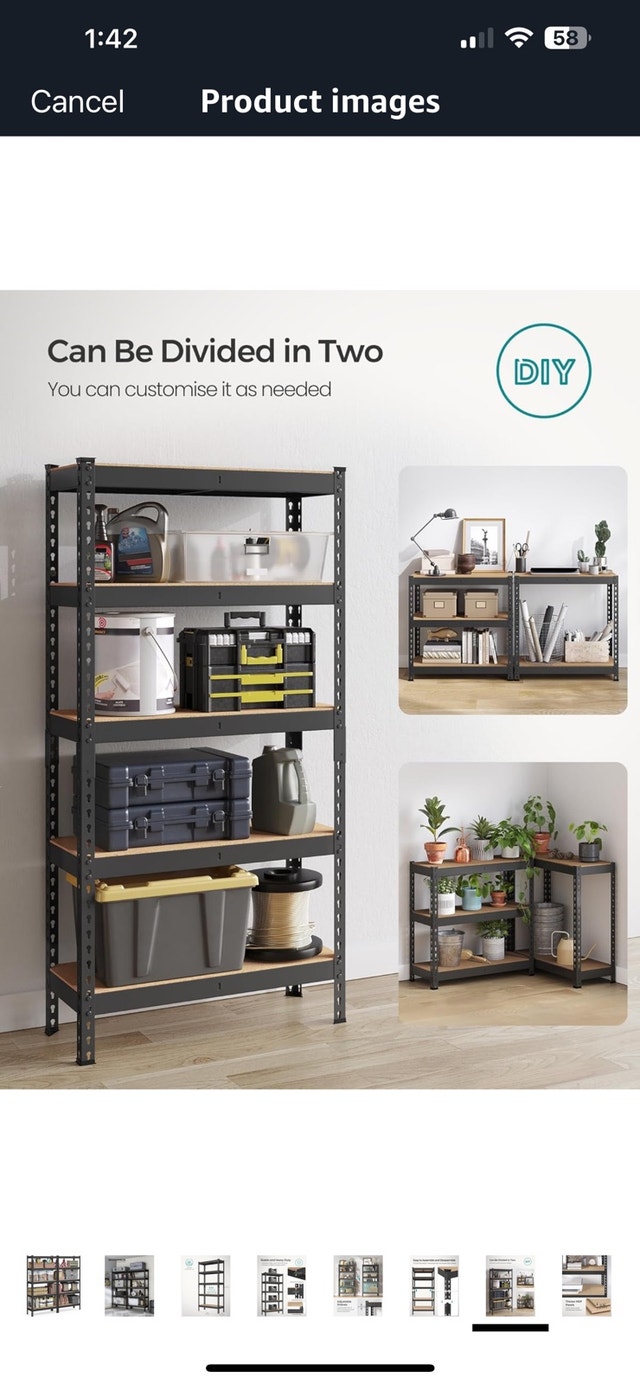 New 5-Tier Adjustable Storage Shelves for Garage, GLR302B01 - photo 4