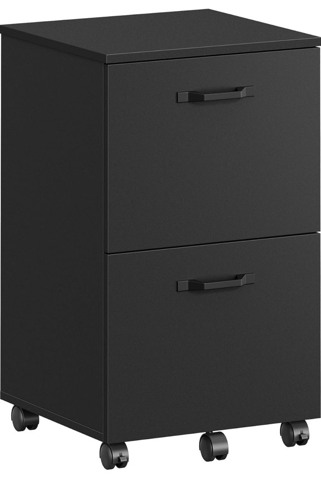 New 2 Drawer File Cabinet for Home Office, Matte Black