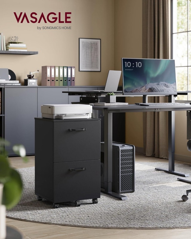 New 2 Drawer File Cabinet for Home Office, Matte Black - photo 2