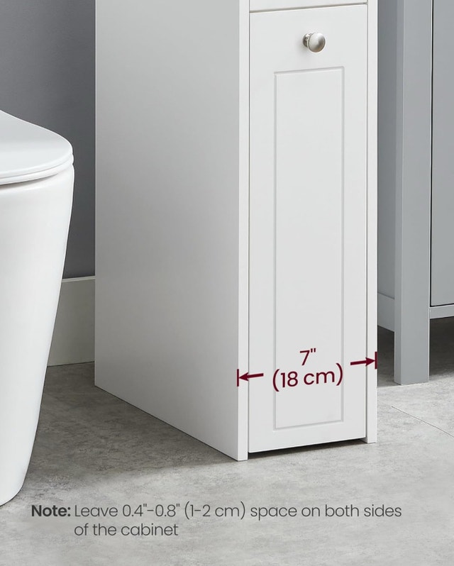 New Slim Storage Cabinet with Drawers - White - photo 4