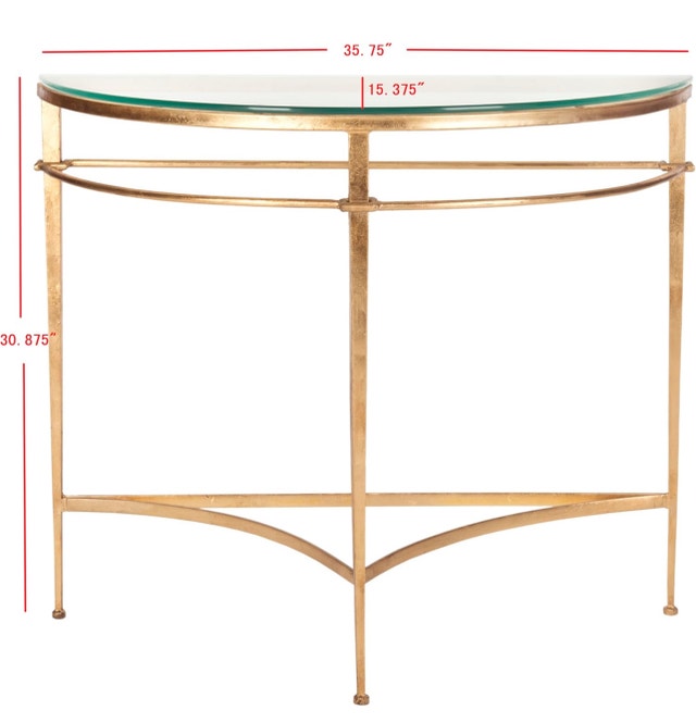 Safavieh American Gold Glass Couture Console Table - photo 2