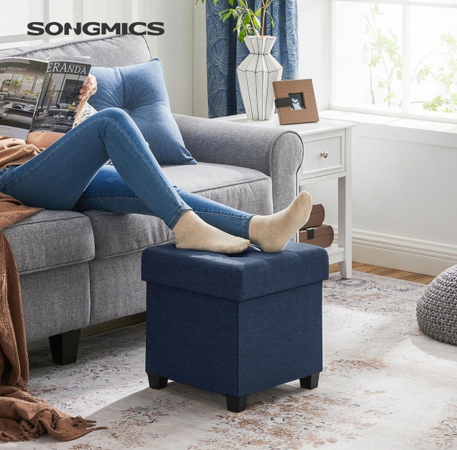 Songmics Small Storage Ottoman, LSF014L01V1 - photo 2