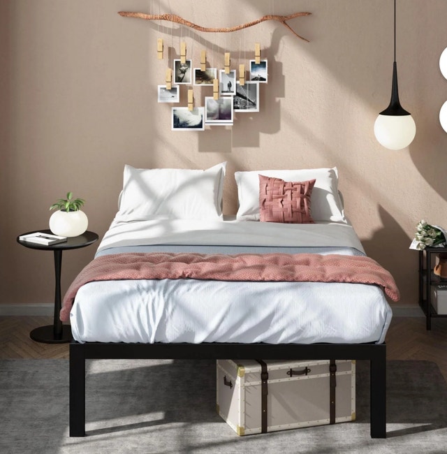 New Zinus Lorrick Quick Snap 18" Twin Metal Platform Bed