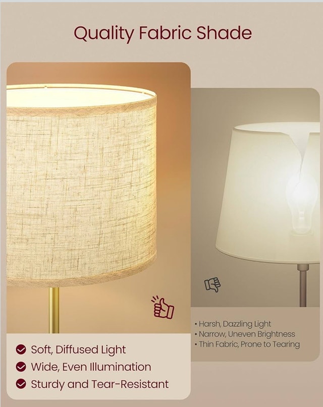 VASAGLE Floor Lamp for Living Room, Adjustable Height - photo 5
