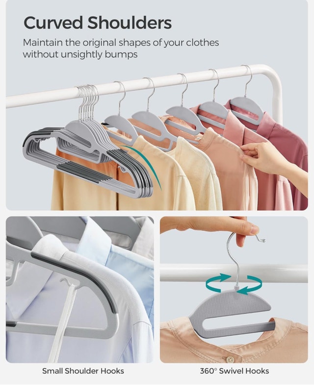 SONGMICS 50 Pack Heavy-Duty Suit Hangers - photo 5