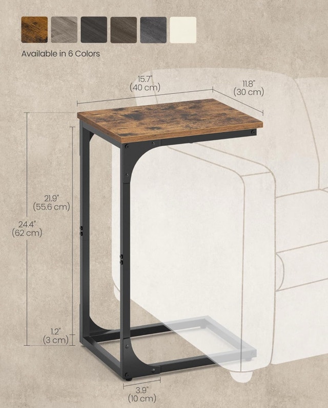 VASAGLE Side Table - Rustic Brown - photo 3