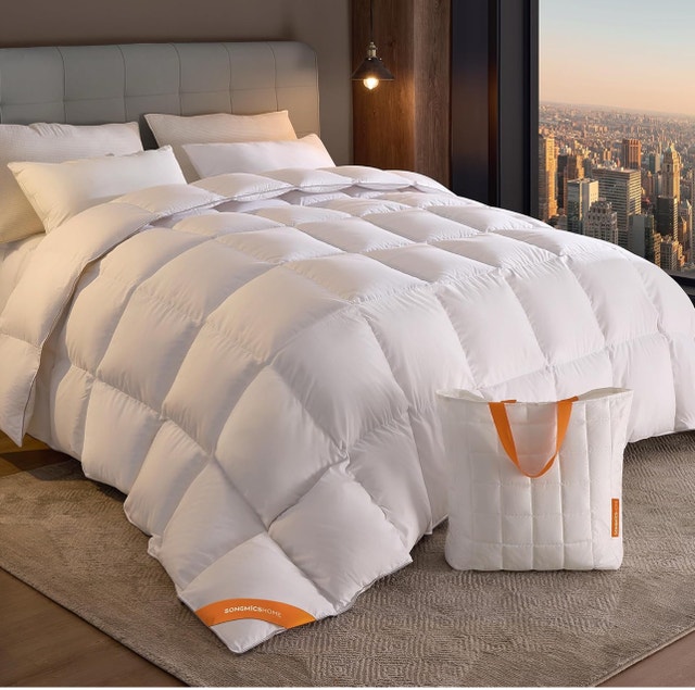SongmicsHome Duvet, Queen Size White Down
