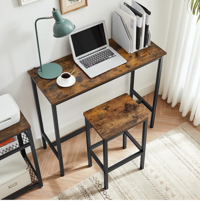 New Bar Table Set with 2 Stools - Industrial Style - photo 4