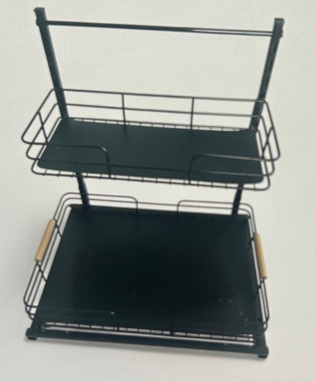 New Black 2-Tier Tray / Under Sink Organizer