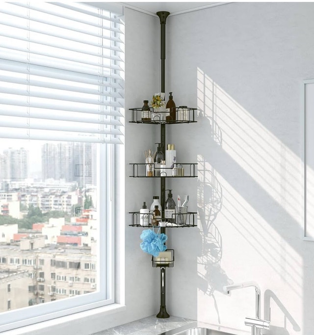 New Corner Shower Caddy - Tension Pole, Oil-Rubbed Bronze
