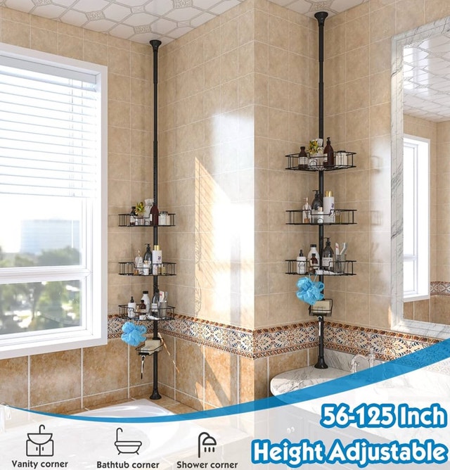 New Corner Shower Caddy - Tension Pole, Oil-Rubbed Bronze - photo 2