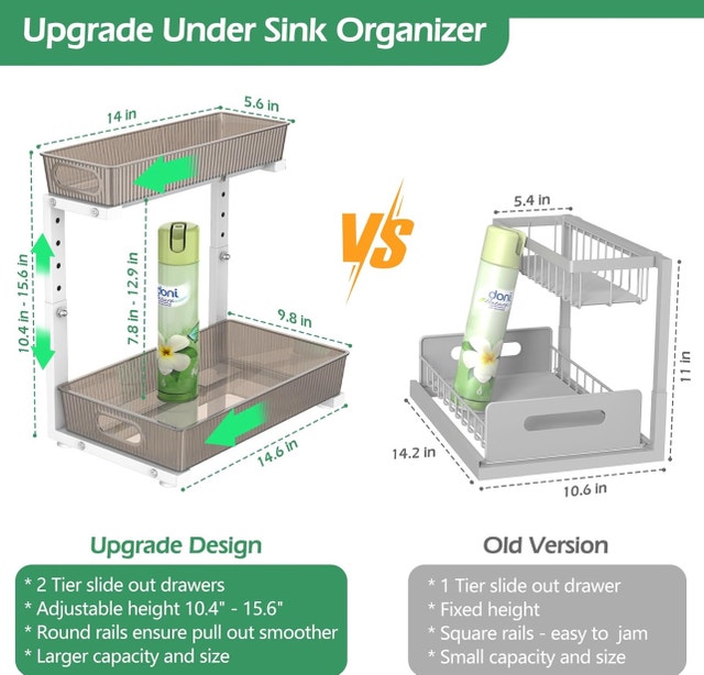 New Under Sink Organizer - 2 Tier Pull Out - photo 2