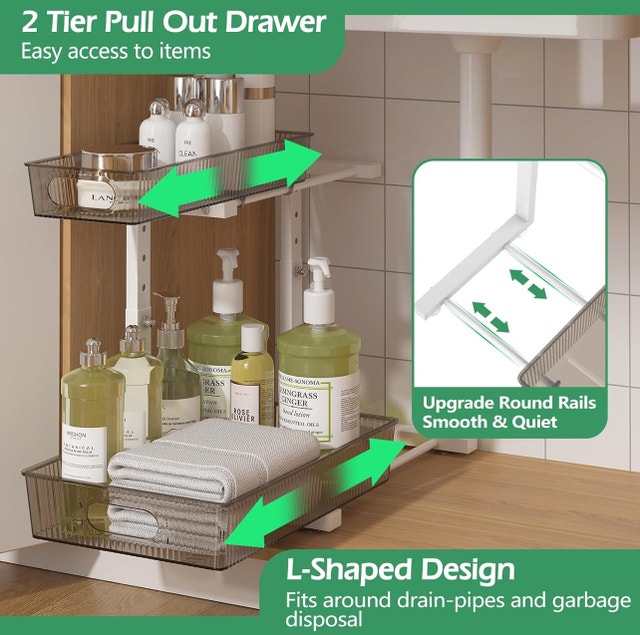 New Under Sink Organizer - 2 Tier Pull Out - photo 3