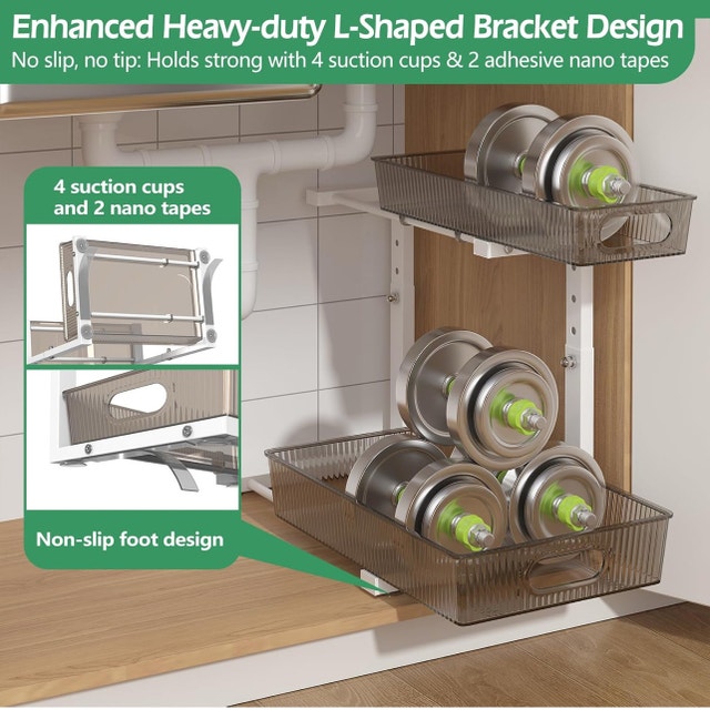 New Under Sink Organizer - 2 Tier Pull Out - photo 4