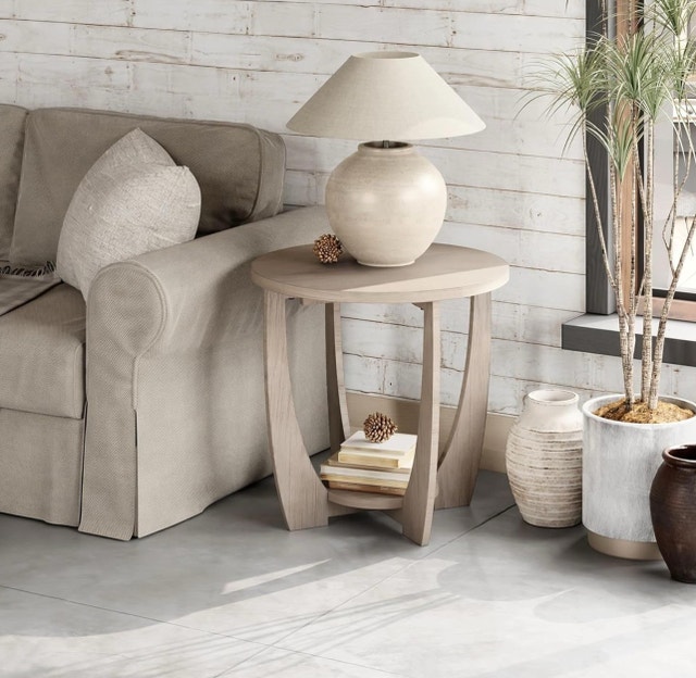 New End Table with Bottom Shelf - Grey - photo 2
