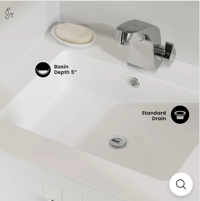 New Voltaire 25" Vanity Top Sink with Single Faucet Hole - photo 4