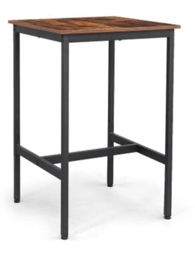 VASAGLE High Table, Square Bar Table LBT25X