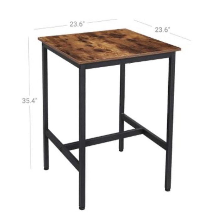 VASAGLE High Table, Square Bar Table LBT25X - photo 2
