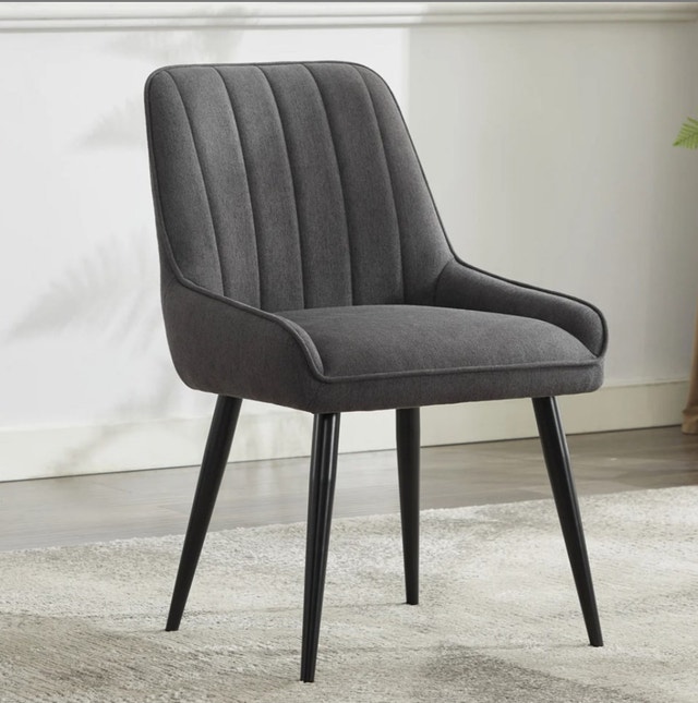 New 2 Gemini Fabric Dining Chairs - Gray