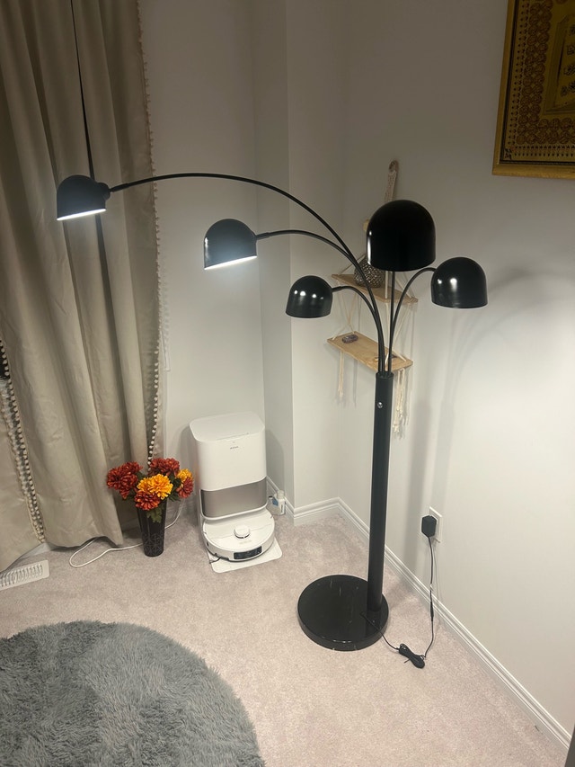 Modern Five-Light Floor Lamp - Black - photo 3
