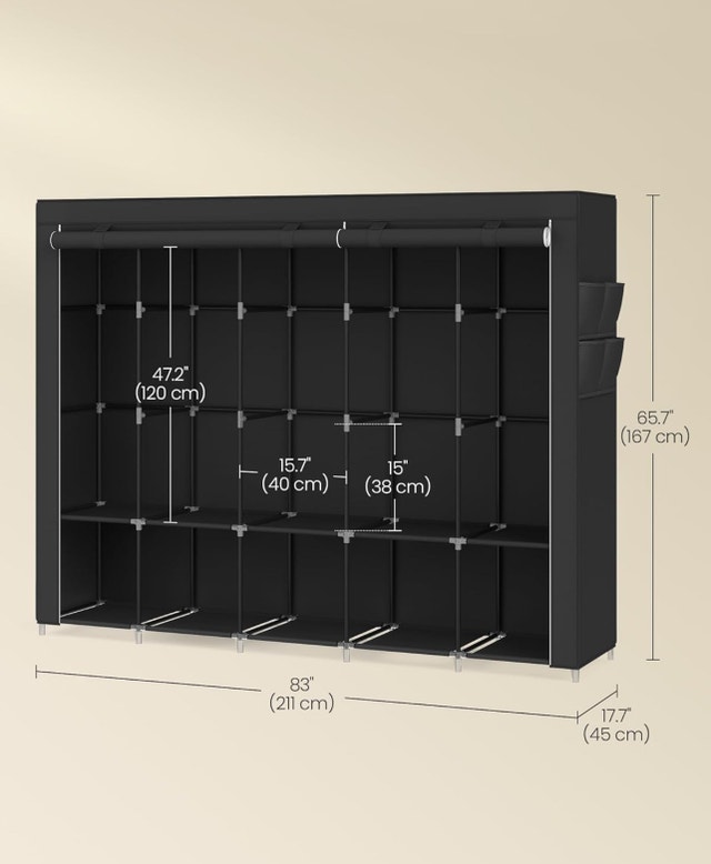 Portable Closet Organizer w/ Cover - New - photo 2