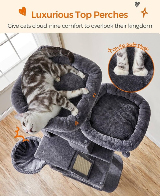 Feandrea Cat Tree 206cm Large Cat Tower Condo - photo 3