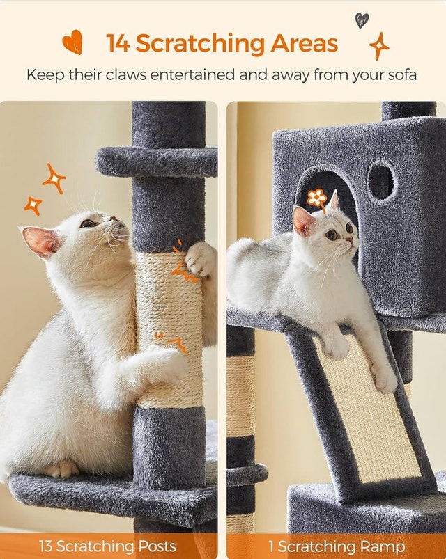Feandrea Cat Tree 206cm Large Cat Tower Condo - photo 4