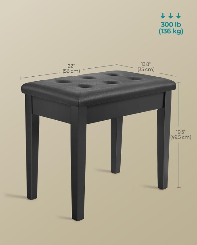 New Bench with Padded Cushion and Storage - photo 2