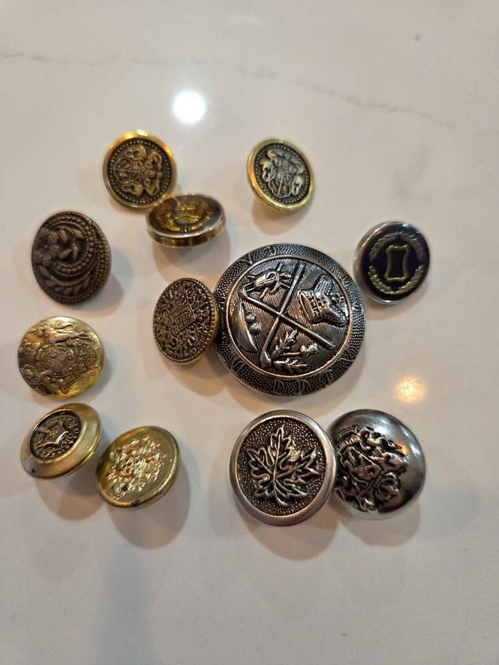 Antique Military & Organizational Buttons Brass Group
