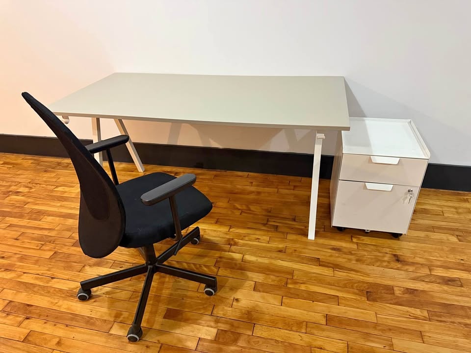 Office Desk and File Cabinets