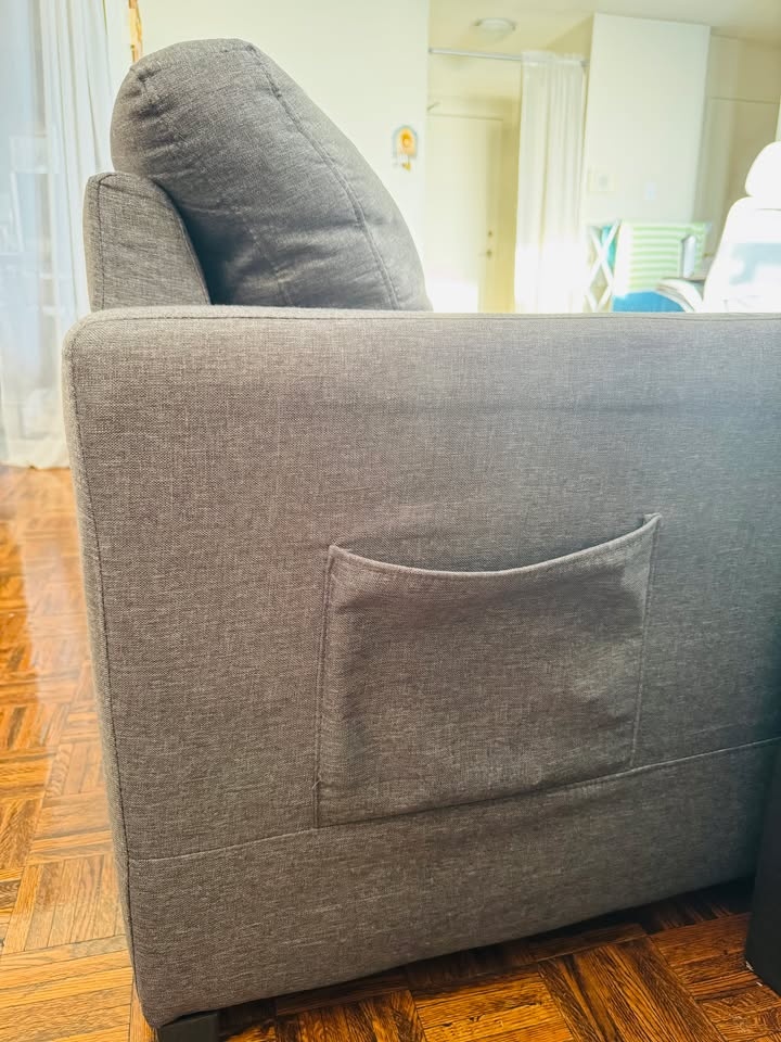 3-Seater L-Shaped Sofa with USB Charging - photo 2