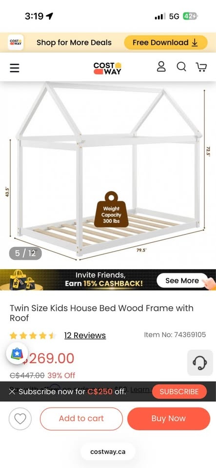 House Bed with Mattress (DISASSEMBLED) - photo 4