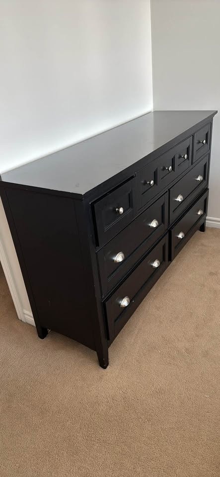 Sturdy Heavy Black Dresser 7 Drawers - photo 2