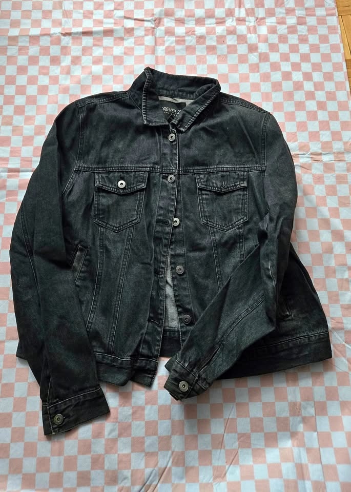 Forever 21 Plus Black Jean Jacket 2X