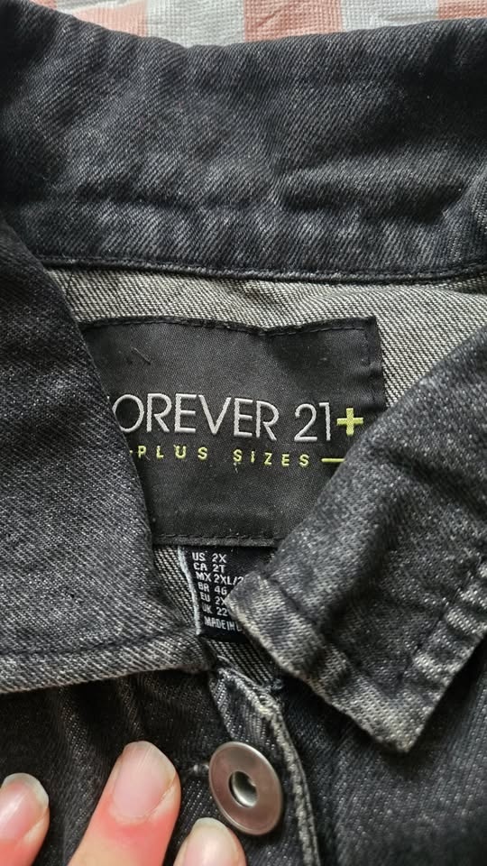 Forever 21 Plus Black Jean Jacket 2X - photo 4