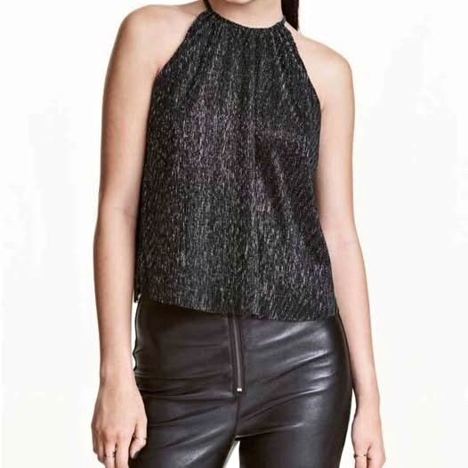 BNWT H&M Divided Sparkle Crinkle Top size 14