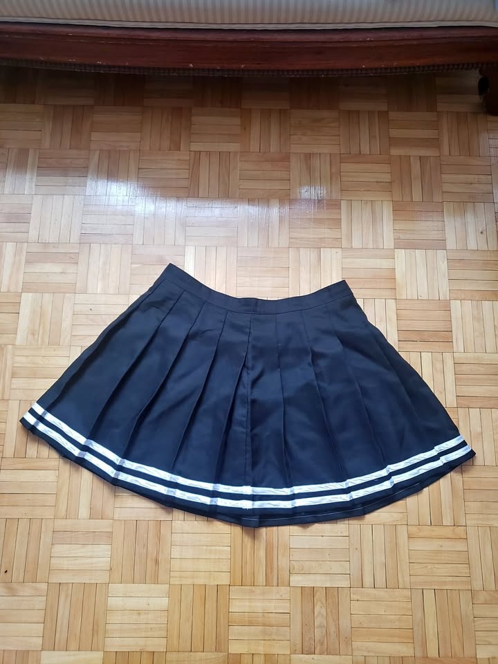 Glitters for Dinner Tennis Cheer Skirt Black and White 3XL